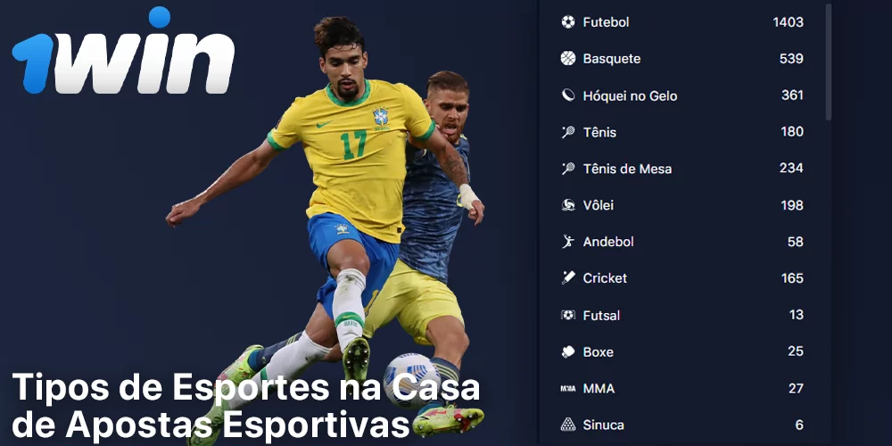 Esportes nos quais você pode apostar a 1Win